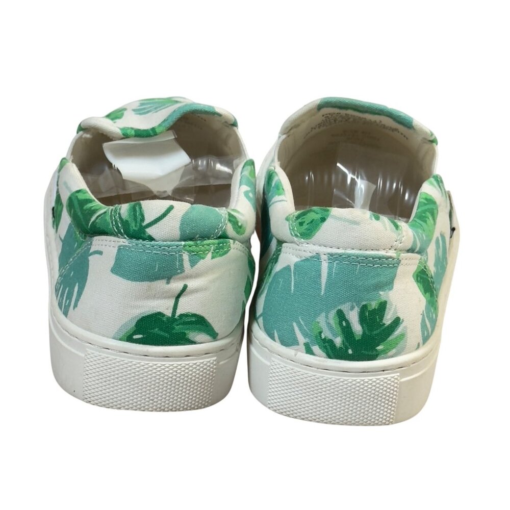 J.Crew Womens Tropical Leaf Print Canvas Slip-On Sneakers - Picture 4 of 9